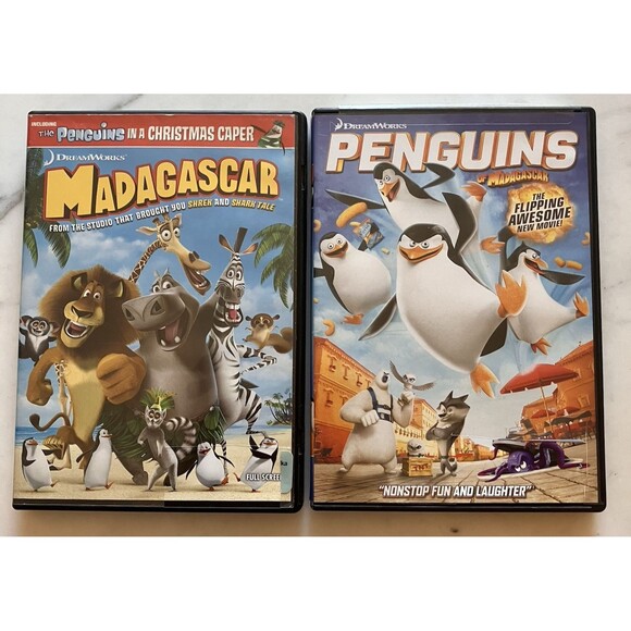 Madagascar & Penguins Of Madagascar DVD Set - Picture 1 of 3